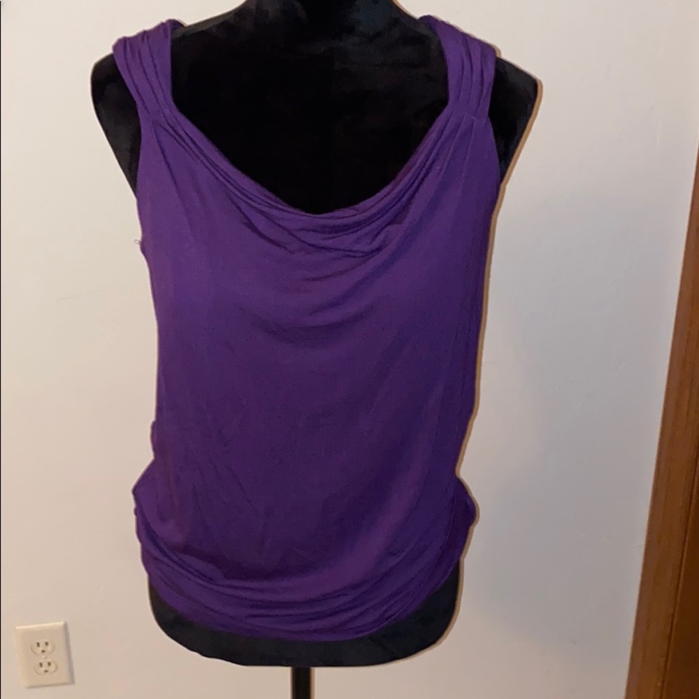 Purple Cowl Neck Tank